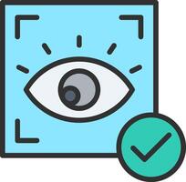 Eye Recognition Modern Tech Object vector