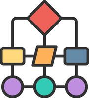 Hierarchical structure Muted Color Design vector