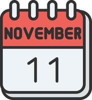 11 November Simplified Design Piece vector