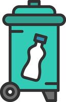 Recycle Bin User-Friendly Drawing vector
