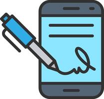 Digital Signature Abstract UI Visual vector