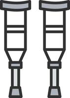 Crutch Flat Design Piece vector