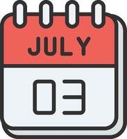 3 July Web Style Graphic vector