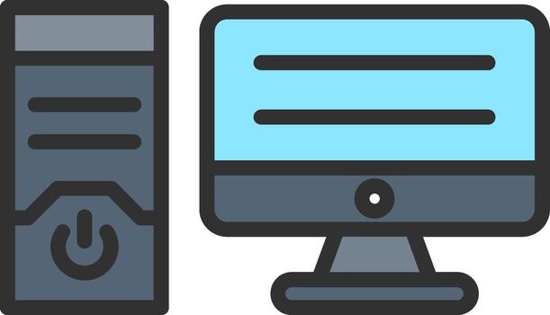 Computer Smooth UI Symbol vector