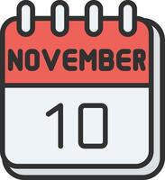 10 November Minimal Art Object vector