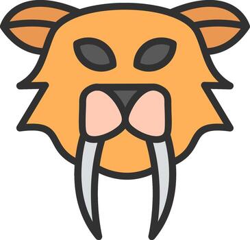 Saber Tooth Flat UI Form vector