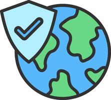 Global Security Interactive UI Design vector