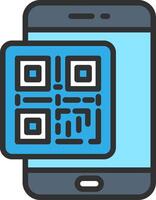 Qr Code Sharp Line Mark vector