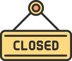 Closed Simplified Line Mark vector
