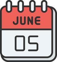 5 June Minimal Graphic Visual vector