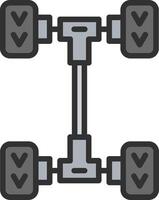 Drivetrain Simplified Line Mark vector