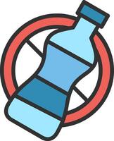 No Plastic Bottles User-Friendly Drawing vector
