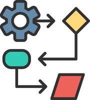 Programming process Neon UI Symbol vector