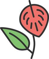 Anthurium Pixel Style Badge vector