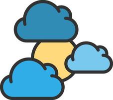 Cloudy Gradient Themed Symbol vector