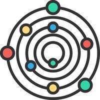 Solar System Interactive Symbol vector