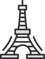 Tokyo Tower Shadowed Flat Design vector