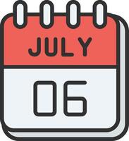 6 July High Contrast Badge vector