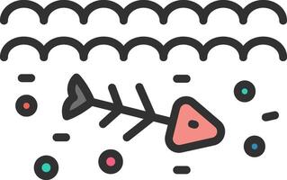 Dead Fish Monotone Sketch Design vector