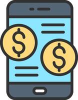 Smartphone Thin Line Element vector
