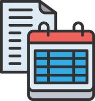 Schedule Pastel Sketch Mark vector