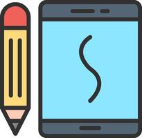 Tablet Custom Line Element vector