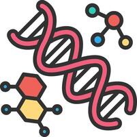 Dna structure Bold Outline Badge vector