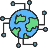 Global Connection Cool Tone Form vector