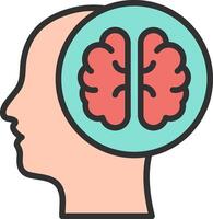 Brain Handcrafted UI Symbol vector