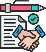 Contract agreement Tech Styled Form vector