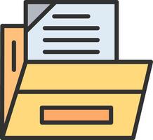 Files And Folders Thin Line Element vector
