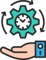 Time Management Custom Line Element vector