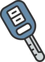 Car Key Wireframe App Design vector