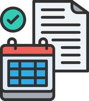 Scheduling Futuristic App Badge vector