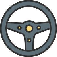 Steering Wheel Minimal UI Element vector