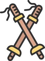 Trekking Poles Digital App Concept vector