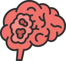 Brain Tumor Gradient Style Element vector
