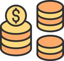 Coins Minimal UI Element vector