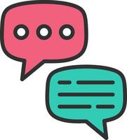Conversation Shadowed Flat Design vector