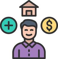 Benefits Stylized Flat Drawing vector