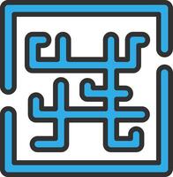 Labyrinth Futuristic UI Mark vector
