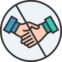 No handshake Futuristic UI Mark vector