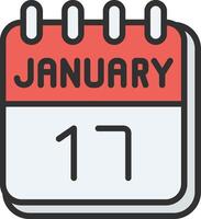 17 January Elegant Shape Symbol vector