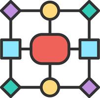Data model Gradient Themed Symbol vector