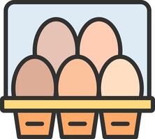 Egg Carton Monochrome Line Graphic vector