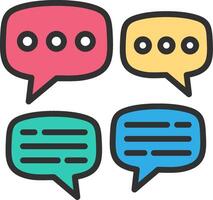Chat box 3D Interface Shape vector