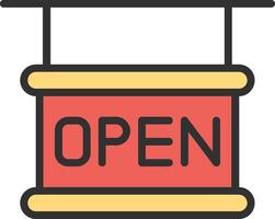 Open Elegant Shape Symbol vector