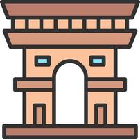 Arc De Triomphe Compact Web Symbol vector