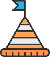 Traffic Cone Geometric App Mark vector