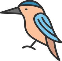 Fisherman Color Block Badge vector